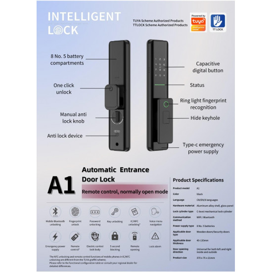  Intelligent Smart Lock A1 G1